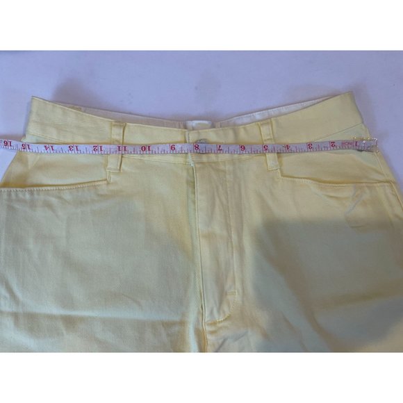 Lee Khakis Womens Shorts High Rise Chino Stretch Riders Outdoor Yellow Size 8 - Picture 3 of 8
